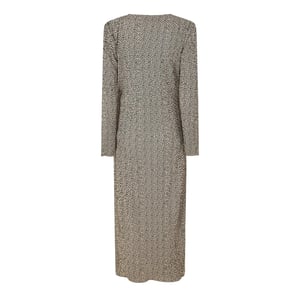 Pieces Midi-jurk met lange mouwen en dierenprint voor dames (Natuurlijk)