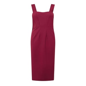 Boss Dizena Sweetheart midi-jurk voor dames (Donkerrood)