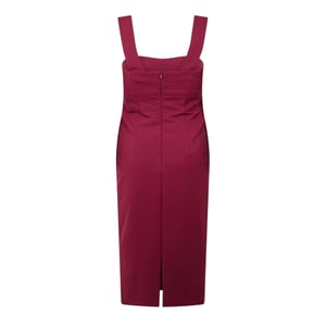 Boss Dizena Sweetheart midi-jurk voor dames (Donkerrood)