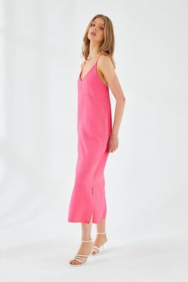 V-hals Split Midi-jurk