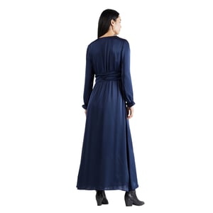 Vero Moda Honingkleurige wikkeljurk met V-hals voor dames (Navy Blazer)