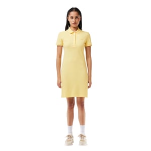 Lacoste Polojurk met kraag voor dames (Geel)