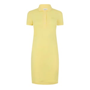 Lacoste Polojurk met kraag voor dames (Geel)