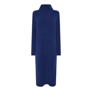 Pieces Dames Gebreide Coltruit Jurk (Blauw)