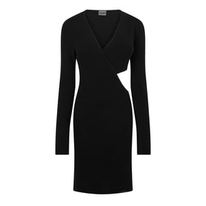 Hugo Dames/Dames Skelletty Mini-jurk met lange mouwen (Zwart)