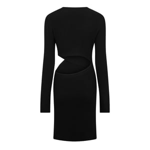 Hugo Dames/Dames Skelletty Mini-jurk met lange mouwen (Zwart)
