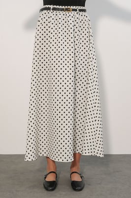 Hoge Taille Polkadot Maxi Rok