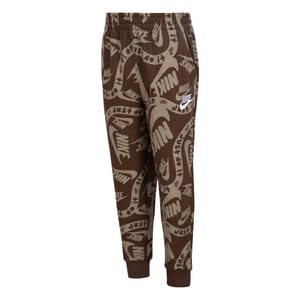 Nike Sportkleding voor kinderen: joggingbroek van clubfleece met logo over het hele oppervlak (Bruin)