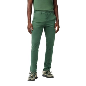 Lacoste Heren Biologisch Katoenen Slanke Chino (Sequoia Groen)