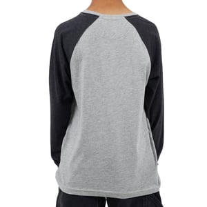 Brave Soul Raglan-T-shirt met lange mouwen voor jongens (Grijs/Kool)