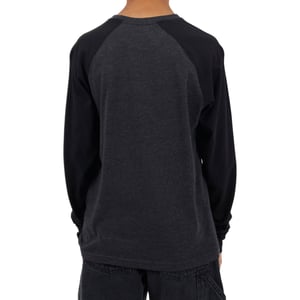 Brave Soul Raglan-T-shirt met lange mouwen voor jongens (Donker houtskool)