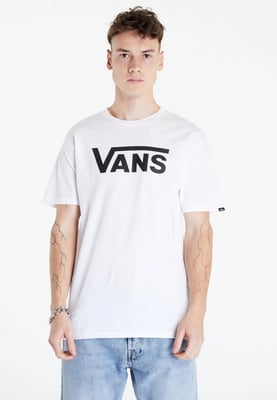 Vans Mens Classic Logo T Shirt in White/Black
