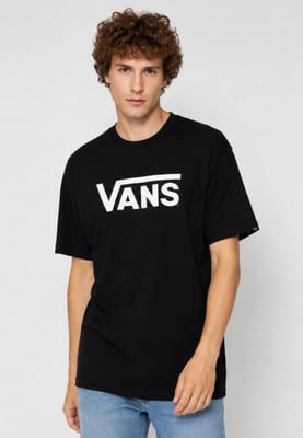 Vans Mens Classic Logo T Shirt in Black/White