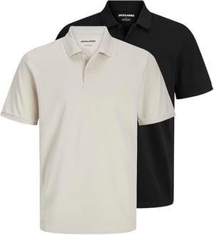 Jack & Jones Mens 2 pack Polo T-Shirts Short Sleeve