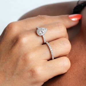 Radiant Women's Engagement Set 925 Sterling Silver BIAN022