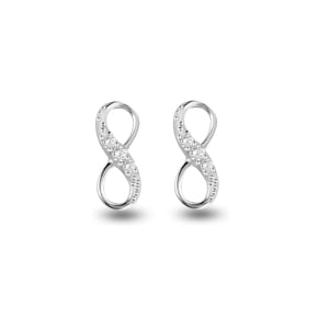 Vrouwelijke Infinity Oorbellen met Sparkles BIPE060