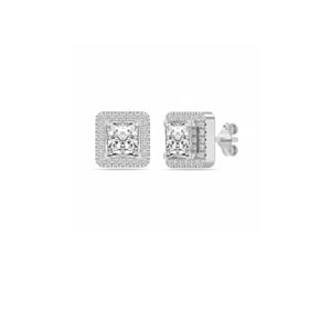 Women's Real Sparkle Earrings in 925 Sterling Silver with Cubic Zirconia