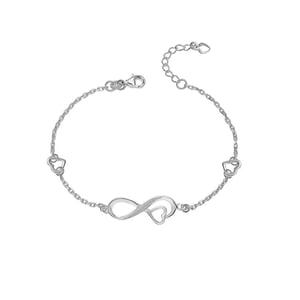 Women's Infinity Heart Bracelet in 925 Sterling Silver BIPU015