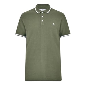 Original Penguin Heren Regular Poloshirt met Korte Mouwen (Druivenblad)