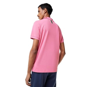 Lacoste Heren Movement Gegraveerde Kraag Polo Shirt (Roze)