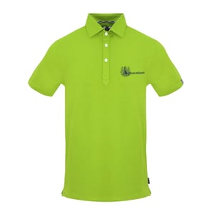 Aquascutum Mens Collared Short-Sleeved Polo Shirt (Lime)