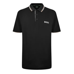 Boss Mens Paddy Pro Cotton Pique Polo Shirt (Black)