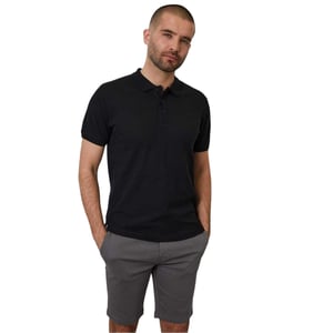 Threadbare Mens Malbork Short-Sleeved Polo Shirt (Black)