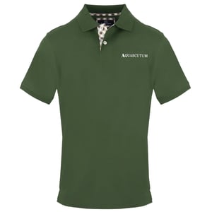 Aquascutum Mens Embroidered Logo Polo Shirt (Military Green)
