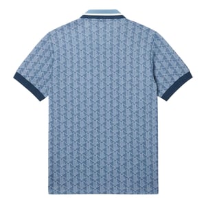 Lacoste Polohemd voor heren met monogram in jacquard (Blauw)