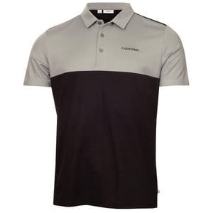 Calvin Klein Polo met kraag en borduursel voor heren (Zwart/Zilver)