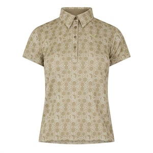 Puma Hexagon golfpoloshirt met korte mouwen voor dames (Beige)