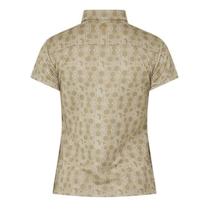 Puma Hexagon golfpoloshirt met korte mouwen voor dames (Beige)