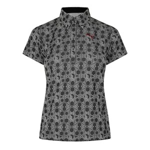 Puma Hexagon golfpoloshirt met korte mouwen voor dames (Grijs)