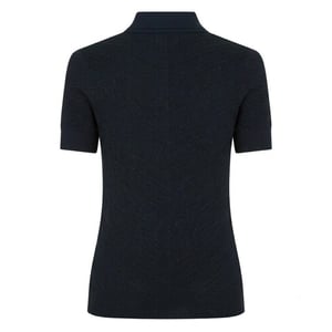 Boss Fointa Chevron poloshirt met korte mouwen voor dames (Donkerblauw)
