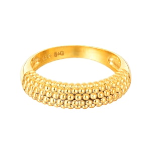 18ct Gold Plated Beaded Dot Ring