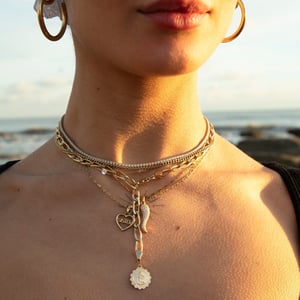 18ct Gold Plated Pave Cornicello Pendant