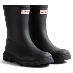 Hunter Unisex Downpour Short Rubber Men's BLACK Wellington Boots