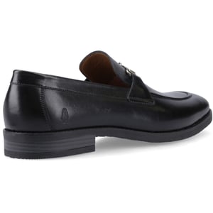 Hush Puppies Moses Leren Heren Zwarte Instappers