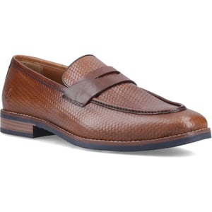 Hush Puppies Mitchell Leren Heren Tan Instappers