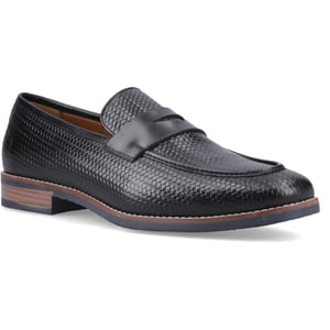 Hush Puppies Mitchell läder herr loafers i svart