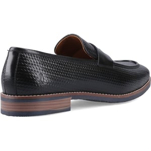 Hush Puppies Mitchell läder herr loafers i svart