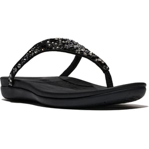Fitflop Solay Mixed-Crystal Textile Women's Black Sandals