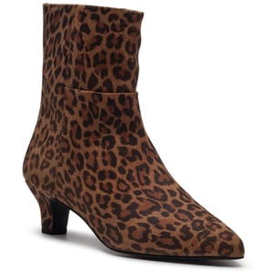 Hush Puppies Nahla Hakken Leren Dames Luipaard Enkelboots