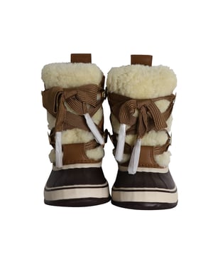 Chloe X Sorel Hiking Boots in Brown Shearling and Calfskin Suede