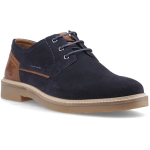 Hush Puppies Guy Leren Heren Navy Veterschoenen