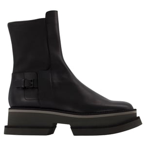 Bey Boots in Black Leather