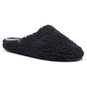 Hush Puppies Good Teddy Polyester Men's BLACK Slippers