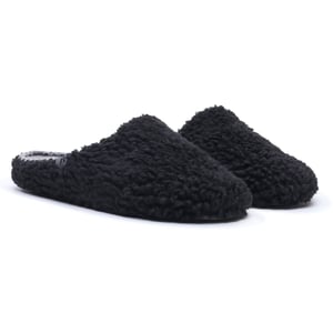 Hush Puppies Good Teddy Polyester Men's BLACK Slippers