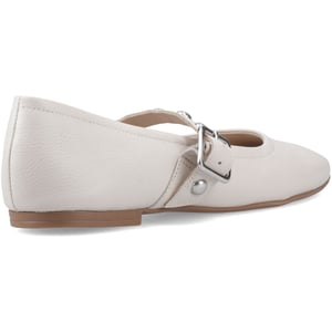 Hush Puppies Charlene Stud Ballerina Leren Vrouwen Ivoor Ballerinapotjes