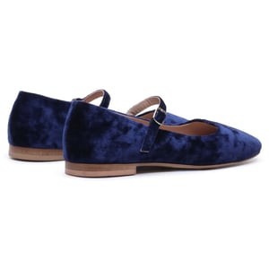 Hush Puppies Pasha Velvet Dames Navy Ballerina's
